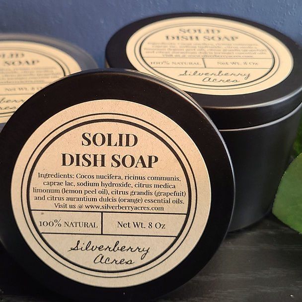 Solid Dish Soap Tin - Black