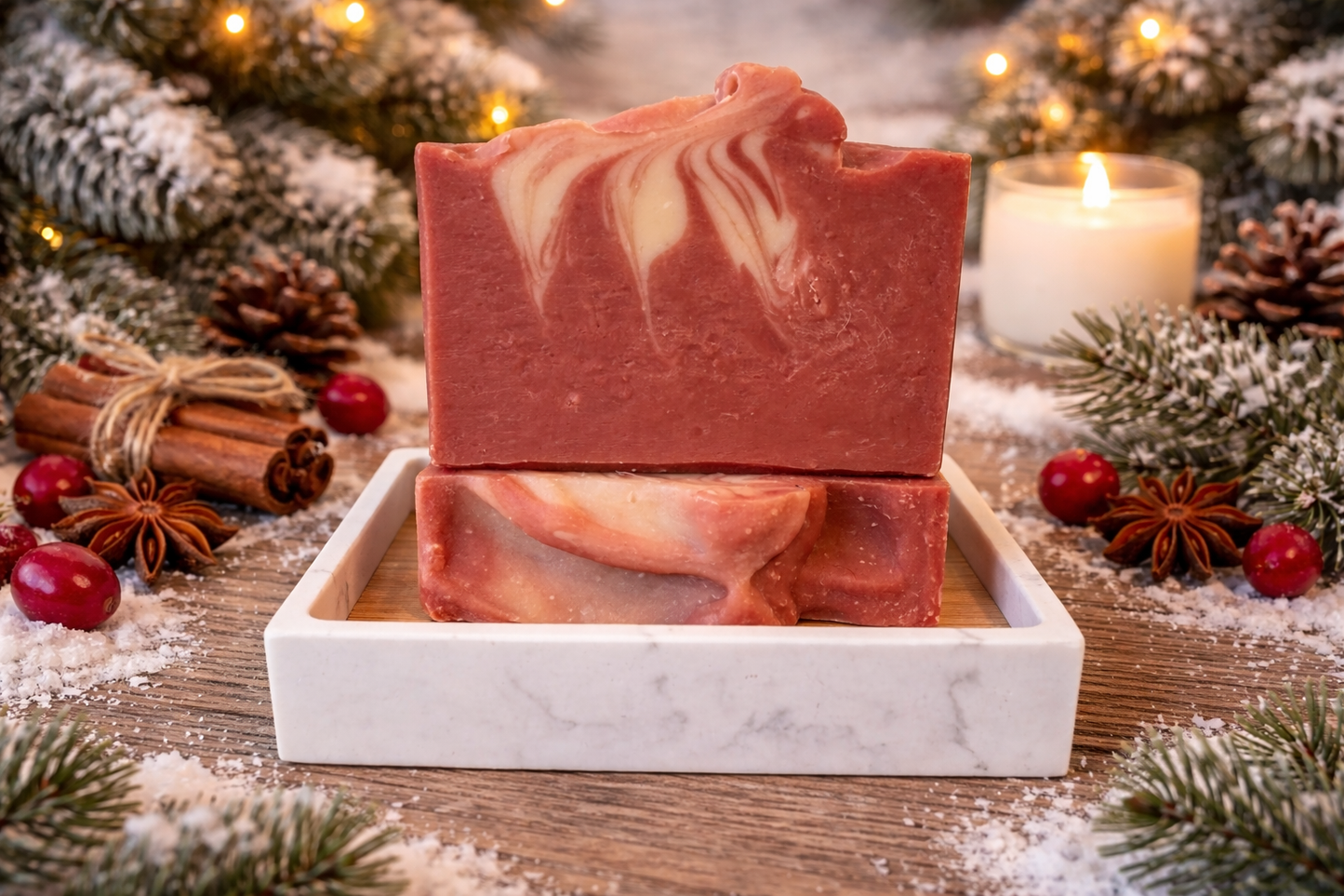 Winter Collection- Spiced Cranberry Goat Milk Soap