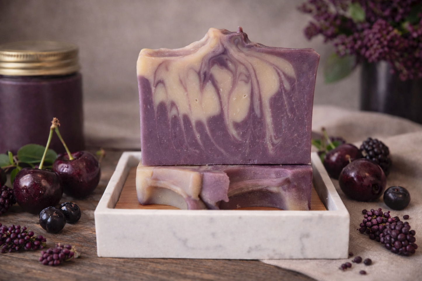 Black Cherry Merlot Goat Milk Soap