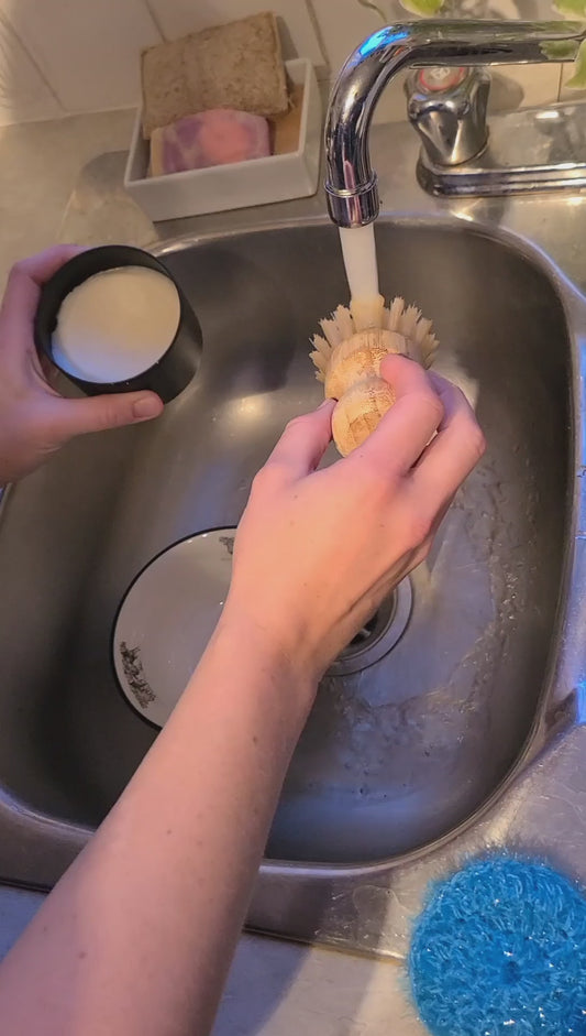 Solid Dish Soap Tin - Silver