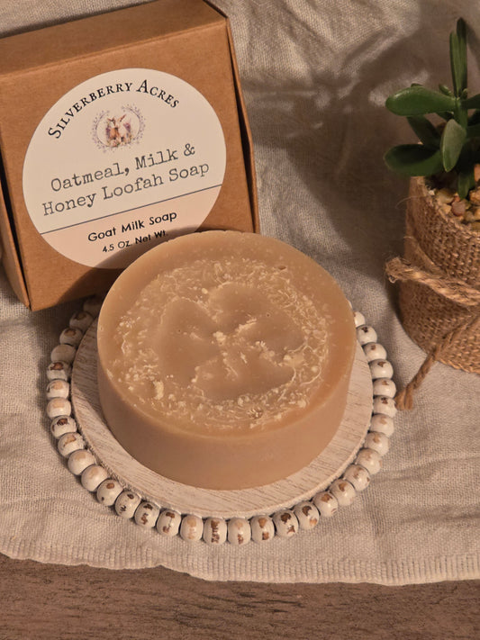 Loofah Soap- Oatmeal Milk and Honey